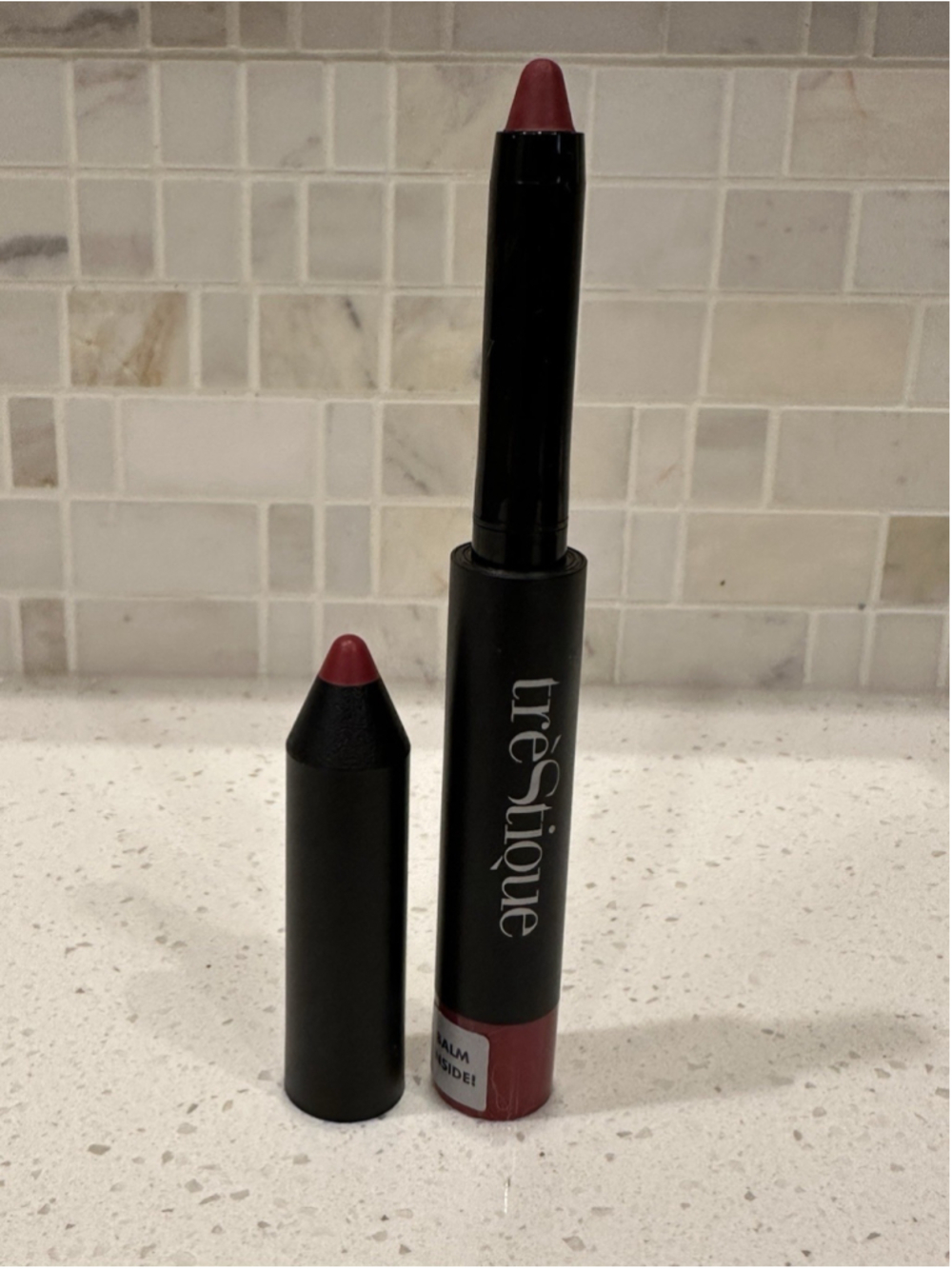 Trestique Matte Lip Crayon + Balm Refillable Belize Bordeaux 1.6g | NWOB